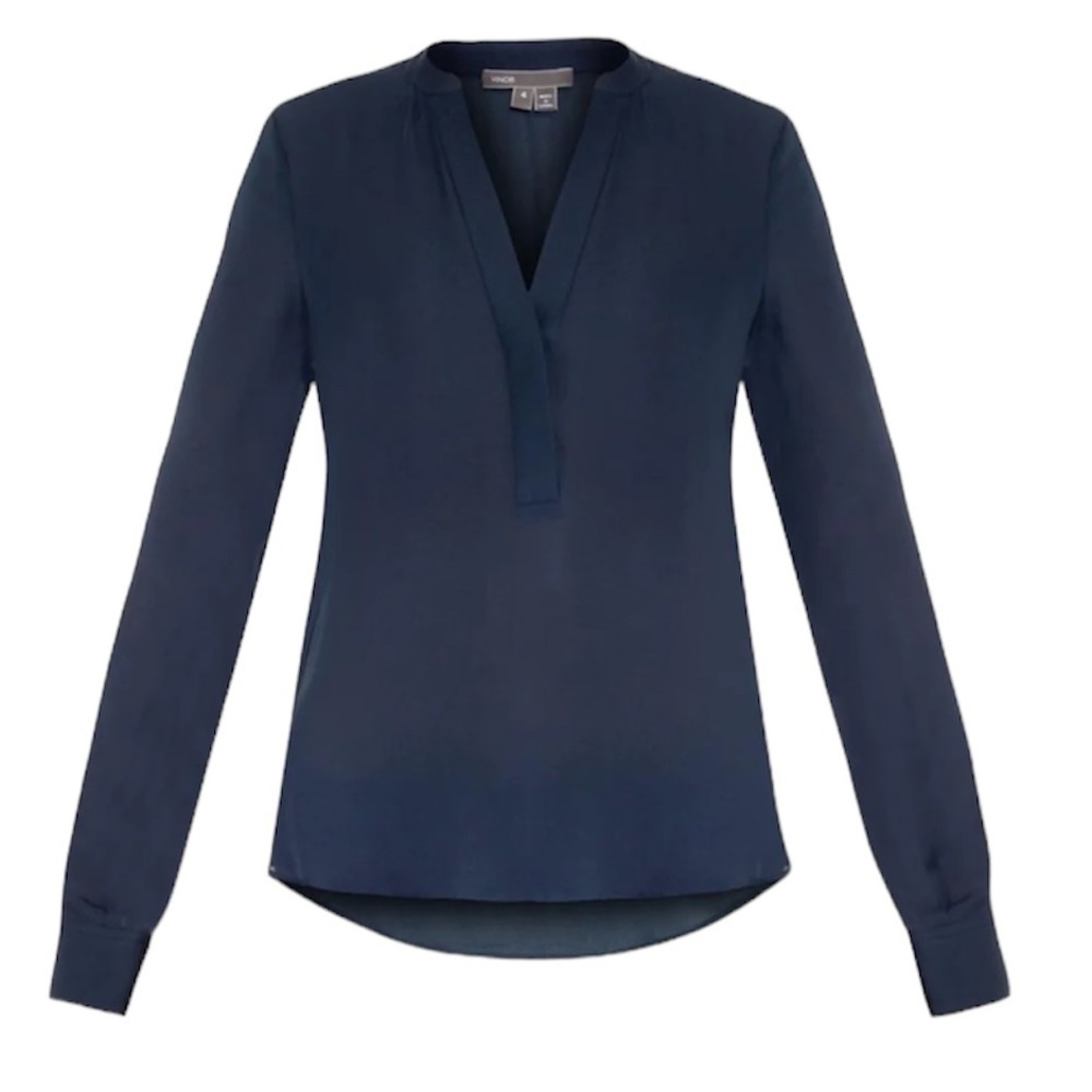 Vince Long Sleeve V-Neck Top